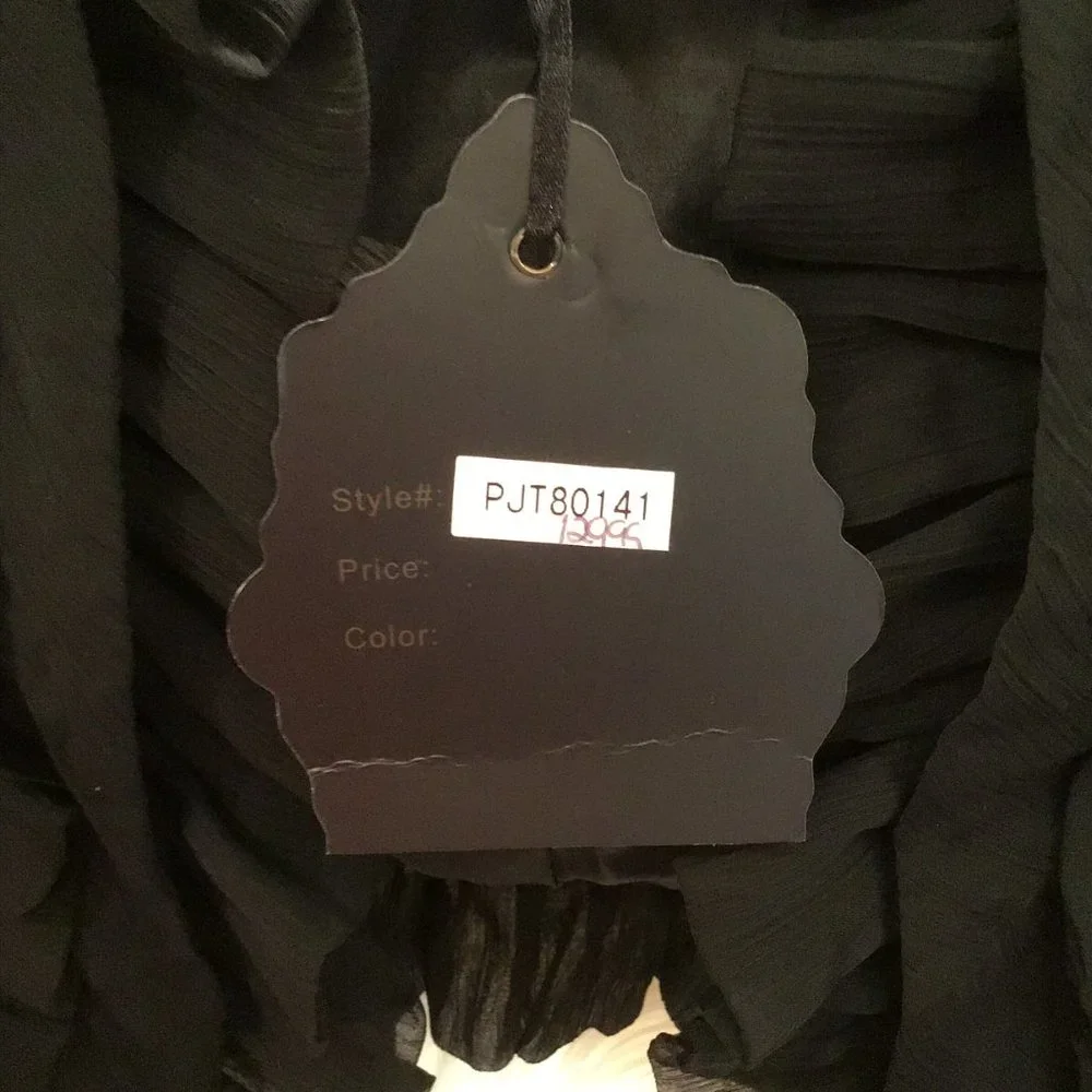 NWT - Black Designer Ruffle Shrug - Picture 4 of 4